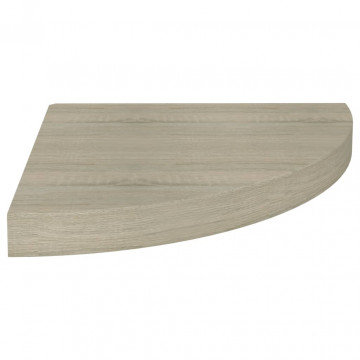 Rafturi colț suspendate, 4 buc., stejar, 35x35x3,8 cm, MDF - Img 3