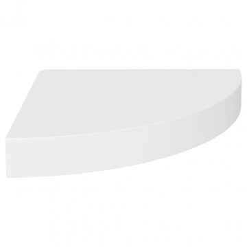Rafturi colțar de perete, 4 buc., alb, 25 x 25 x 3,8 cm, MDF - Img 3