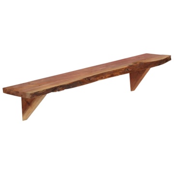 Rafturi de perete, 2 buc., 90x20x18 cm, lemn masiv de acacia - Img 3