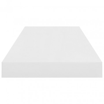 Rafturi de perete, 2 buc., alb extralucios, 60x23,5x3,8 cm, MDF - Img 5
