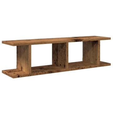 Rafturi de perete 2 buc. lemn vechi 75x18x20 cm, lemn prelucrat - Img 4