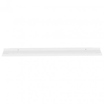 Rafturi de perete, 4 buc., alb extralucios, 115x9x3 cm - Img 5
