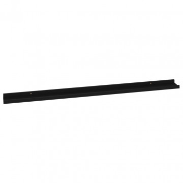 Rafturi de perete, 4 buc., negru, 115x9x3 cm - Img 8