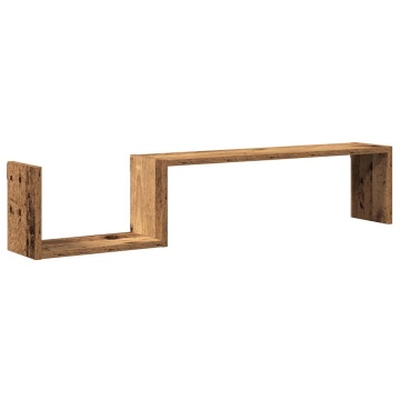 Rafturi perete 2 buc., lemn vechi, 100x15x20 cm, lemn prelucrat - Img 8