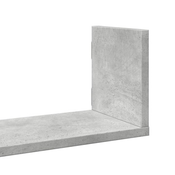 Rafturi perete, 3 buc., gri beton, 58x18x18 cm, lemn prelucrat - Img 6