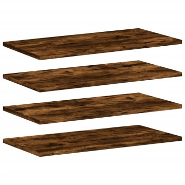 Rafturi perete 4 buc. stejar fumuriu 60x20x1,5 cm lemn compozit - Img 2