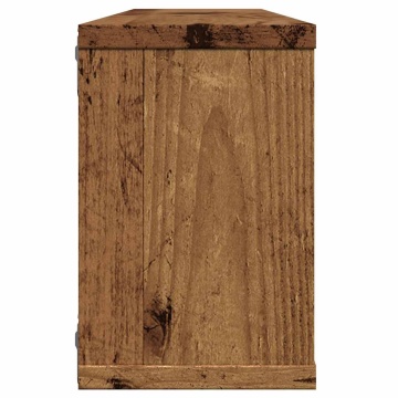 Rafturi perete cub 2 buc. lemn vechi 60x15x23cm, lemn prelucrat - Img 5