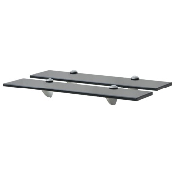 Rafturi suspendate, 2 buc., 50 x 20 cm, sticlă, 8 mm - Img 1