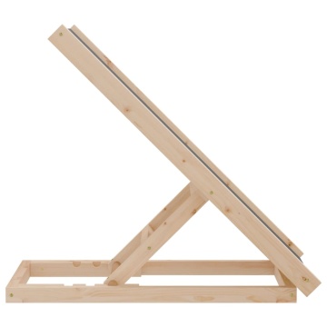 Rampă pentru câini, gri, 70x35 cm, lemn masiv de brad - Img 5