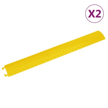 Rampe de protecție pentru cabluri, 2 buc., galben, 98,5 cm - Img 1