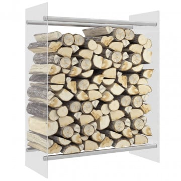 Rastel lemne de foc transparent 80x35x100 cm sticlă securizată - Img 1