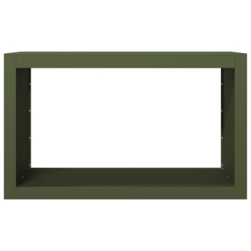 Rastel pentru lemne de foc, verde, 100x40x60 cm, oțel - Img 4