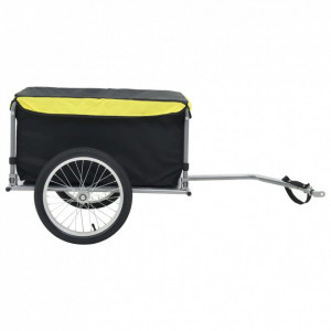 Remorcă de bicicletă, negru și galben, 65 kg - Img 2