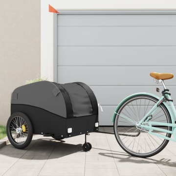 Remorcă pentru biciclete, negru, 45 kg, fier - Img 1
