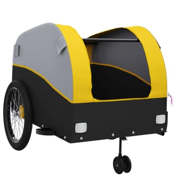 Remorcă pentru biciclete, negru și galben, 45 kg, fier - Img 8