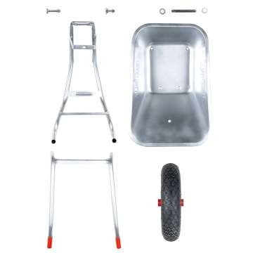 Roabă 90 L 150 kg Oțel galvanizat și plastic - Img 6