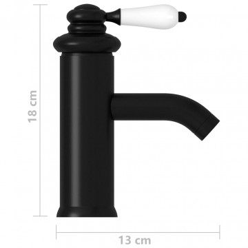 Robinet chiuvetă de baie, negru, 130x180 mm - Img 5