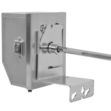 Rotisor cu motor profesional pentru grătar, oțel, 1200 mm - Img 4