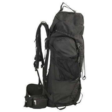 Rucsac de drumeție, negru, 60 L, țesătură oxford - Img 2