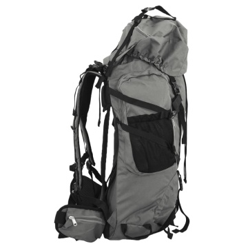 Rucsac de drumeție, verde camuflaj, 80 L, țesătură oxford - Img 2