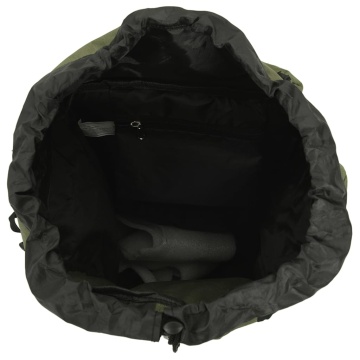 Rucsac de drumeție, verde kaki, 80 L, țesătură oxford - Img 6