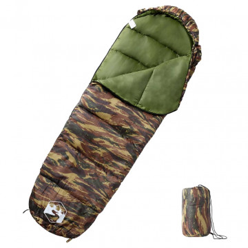Sac de dormit tip mumie pentru adulți de camping, 3 anotimpuri - Img 1