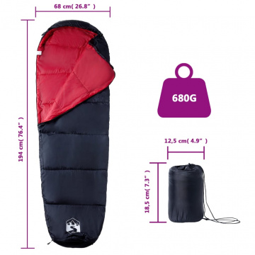 Sac de dormit tip mumie pentru adulți de camping, 3 anotimpuri - Img 5
