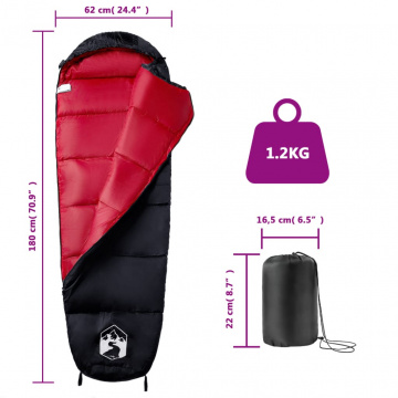 Sac de dormit tip mumie pentru adulți de camping, 3 anotimpuri - Img 5