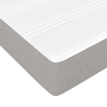 Saltea de pat cu arcuri, gri deschis, 80x200x20 cm, textil - Img 7