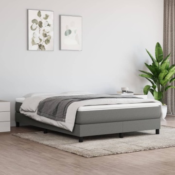 Saltea de pat cu arcuri, gri închis, 140x200x20 cm, textil - Img 1