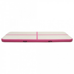 Saltea gimnastică gonflabilă cu pompă roz 500x100x20 cm PVC - Img 4
