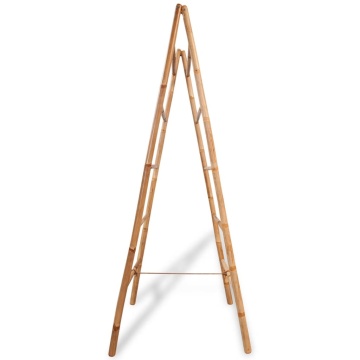 Scară dublă pentru prosoape cu 5 trepte din bambus 50 x 160 cm - Img 3
