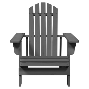 Scaun Adirondack, gri, 69x85x90,5 cm, lemn masiv de brad - Img 3