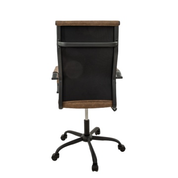 Scaun birou S-199, 115x43x46 cm, Maro, Piele Ecologica - Img 5
