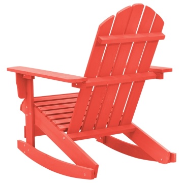 Scaun de grădină Adirondack, roșu, lemn masiv de brad - Img 4