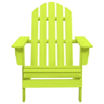 Scaun de grădină Adirondack, verde, lemn masiv de brad - Img 2