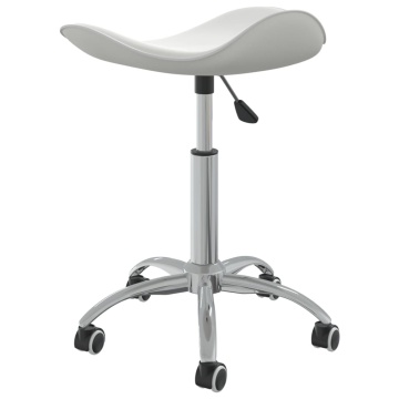Scaun de masă pivotant, alb, piele ecologică - Img 4