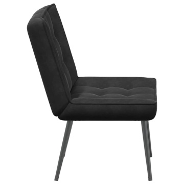 Scaun de relaxare negru 64x74x84 cm catifea - Img 8