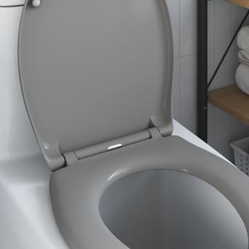 Scaun de toaletă cu eliberare rapidă cu închidere lentă Duroplast Gri - Img 4