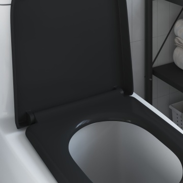 Scaun de toaletă cu prindere rapidă cu închidere lentă Duroplast Negru - Img 4