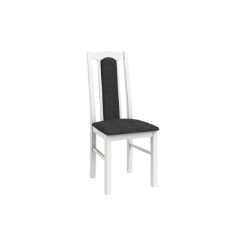 Scaun din lemn masiv de fag tapitat cu stofa s-37 boss7 24b, alb - Img 1