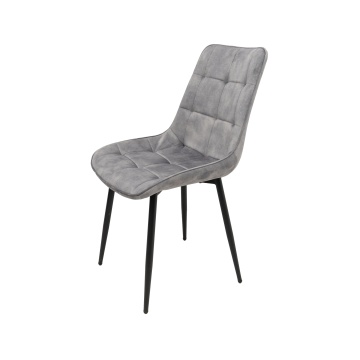 Scaun living HT1, stofa, gri - Img 1
