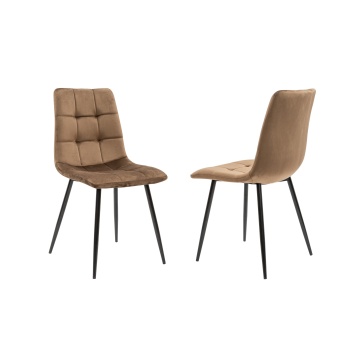 Scaun living, tapitat cu stofa, s-155, maro - Img 2