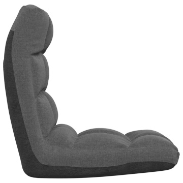 Scaun pliabil de podea, gri închis, textil - Img 4