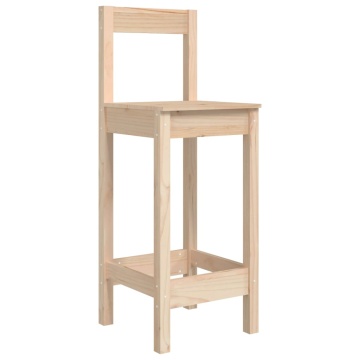 Scaune de bar, 2 buc., 40x41,5x112 cm, lemn masiv de pin - Img 3