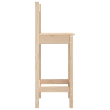 Scaune de bar, 2 buc., 40x41,5x112 cm, lemn masiv de pin - Img 8