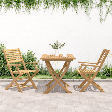 Scaune grădină pliante 2 buc 54,5x61,5x86,5cm lemn masiv acacia - Img 3