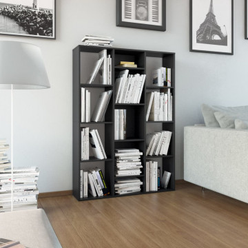 Separator cameră/Bibliotecă, negru, 100x24x140 cm, PAL - Img 1