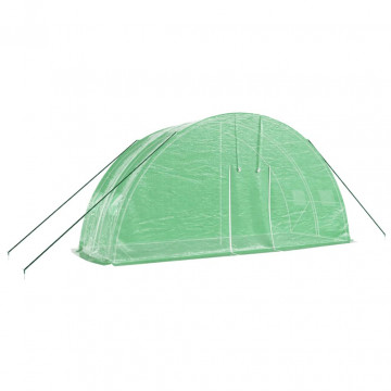 Seră cu cadru din oțel, verde, 12 m², 6x2x2,85 m - Img 3