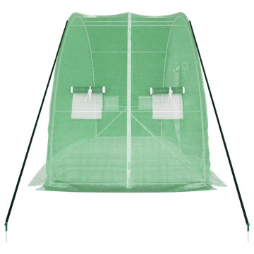 Seră cu cadru din oțel, verde, 12 m², 6x2x2,85 m - Img 8